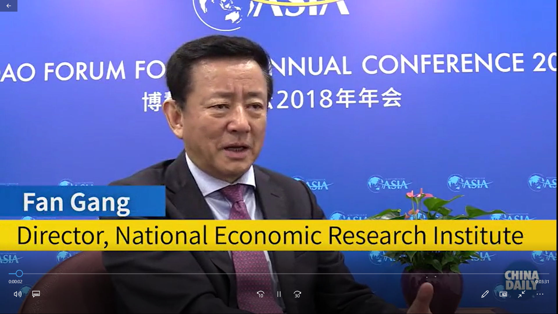 Dr. Fan Gang Discuss China's FX Reserves on Bloomberg