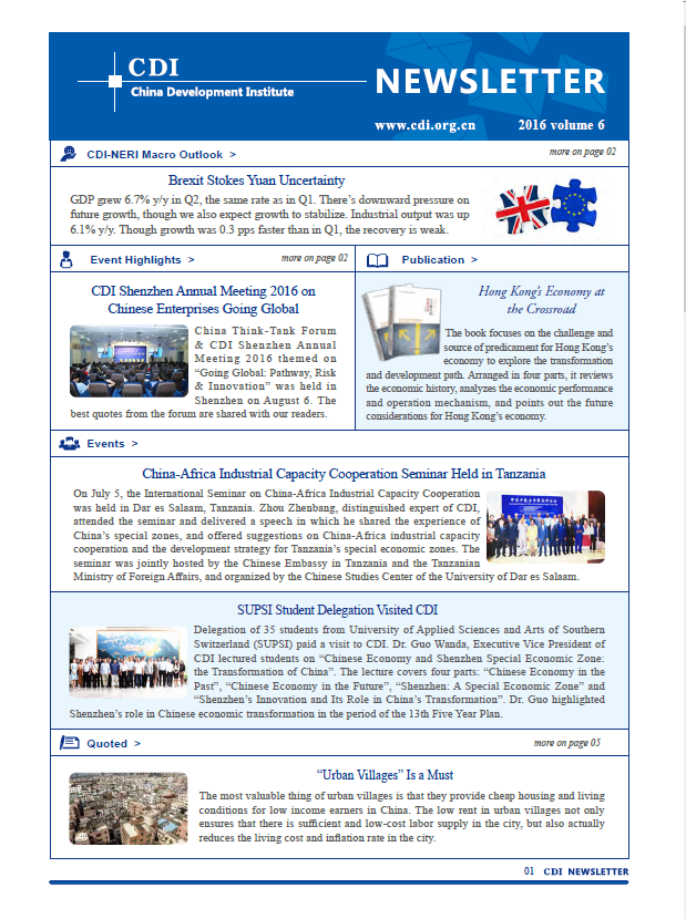 CDI Newsletter 2016 Vol 6