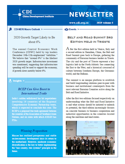 CDI Newsletter 2019 Vol 5