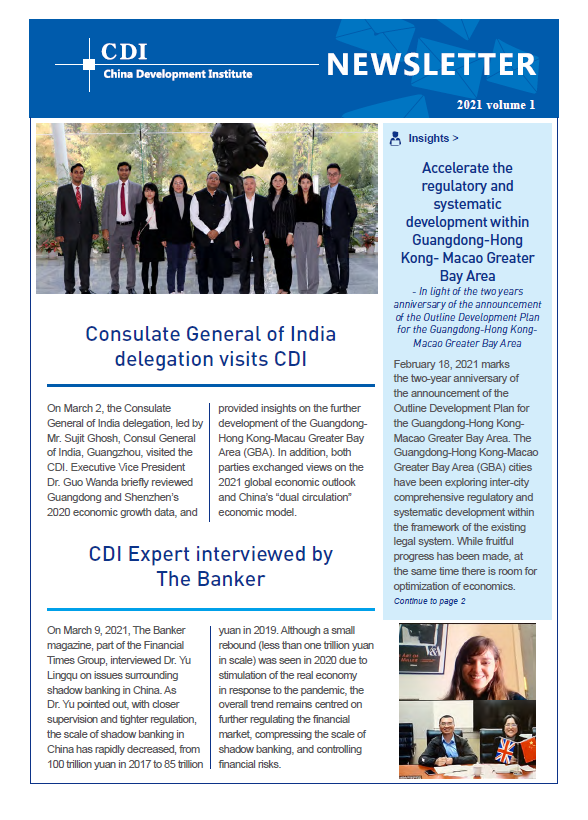 CDI Newsletter 2021 Vol 1